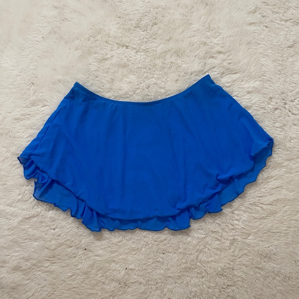 Wear moi blue pull on mesh ballet skirt